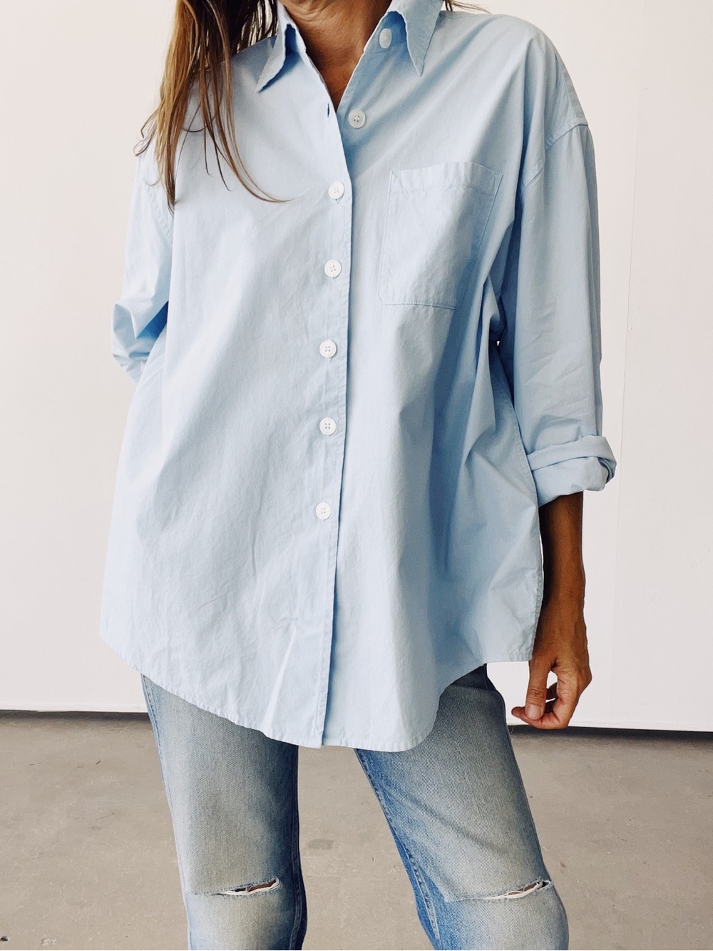 Hey Gang The Big Shirt Light Blue